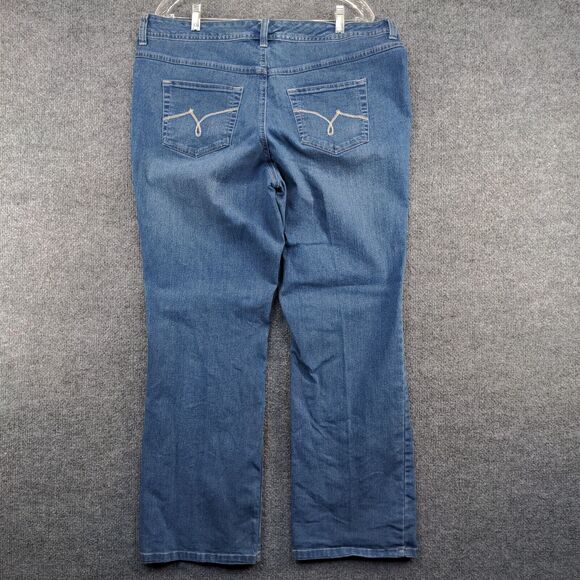 JMS Just My Size Women's Stretch Bootleg Jeans Blue Actual 38x31 5-Pocket - Picture 5 of 13